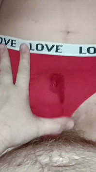 Stepmom's Red Panties Are Great for Your Cum