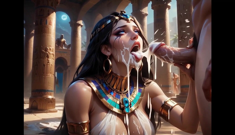 Horny van stevie: Cleopatra Anime futută de Sphynx God Ai