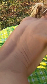 Filthy Bikini Blonde Slut Caught and Fucked Raw by the River