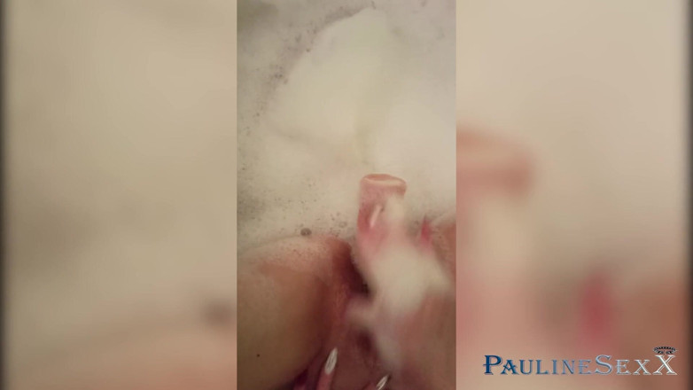 PaulineSexX: Babe fingering pussy in the bathroom and fucking her stepsister's...