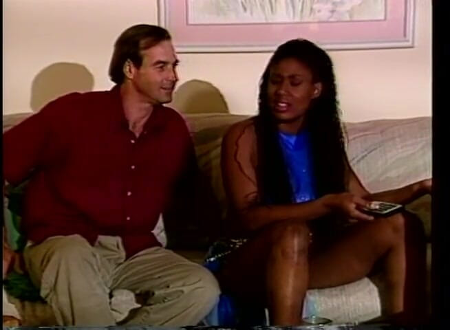 Vintage Usa: Sexy lesbické velké prsa černá dívka vintage lízání kundičky dvojité dildo...