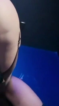 Hot Blonde Left Strapped on the Sex Bench at the Sexclub for Cleaning Guy to Find