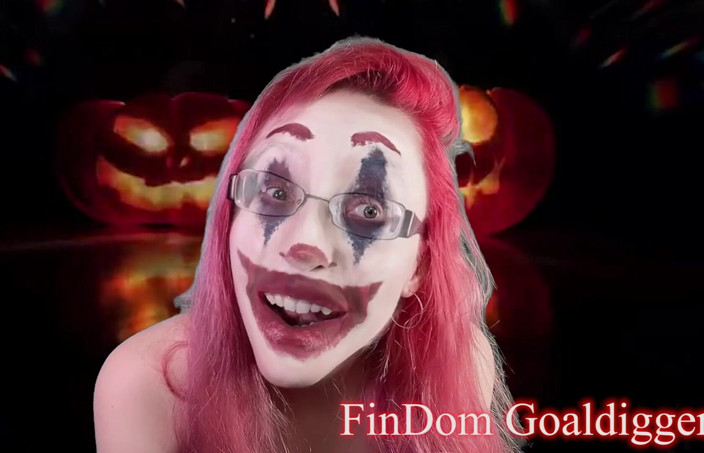 FinDom Goaldigger: Des couilles d'Halloween se font couper