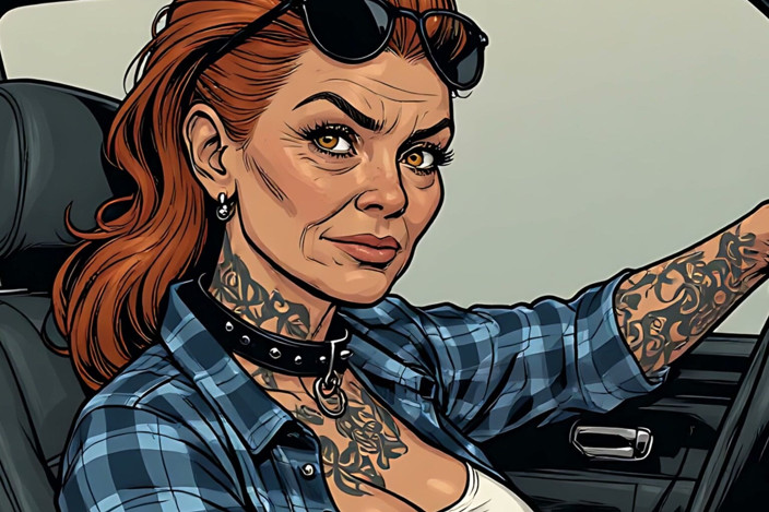 AI Porn: Arte di ragazze tatuata calda