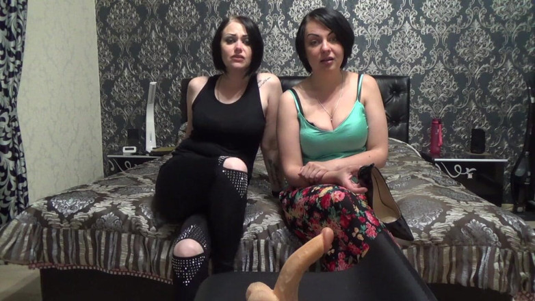 Goddess Misha Goldy: Cock and balls destroying from 2 stepsisters! Ballbusting and boot domination...