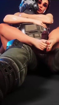 Wild life soldat får en femdom footjob