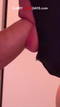 His First Time at the Gloryhole - and I Catch It All