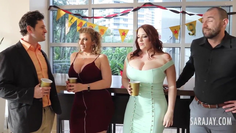 Sara Jay: Sara Jay has freaky foursome with her hot friends