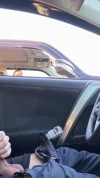 Parking Lot: She Can't Stop to Watch My Hard Cock Exposed Big Dick