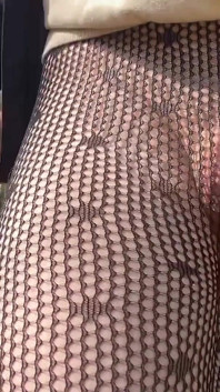 I walk in the park wearing fishnet stockings. strangers stare at me