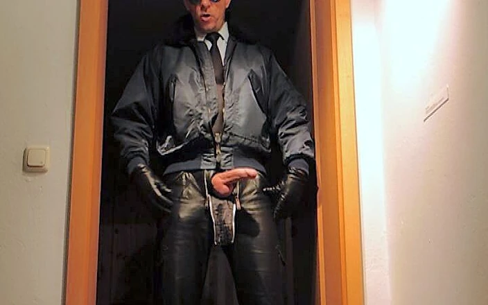 Cum Shots Xl in Rubber Waders (3)