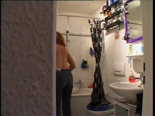 Lucky Cooch: Stockinged milf gets fingered and fucked after dinner