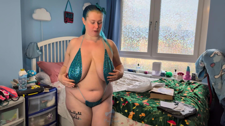 Alice_Mayflower_Scottish: Genie Pole Wear Slingkini &amp; Candyzombies Cow Ears Unboxing &amp; Try on -...