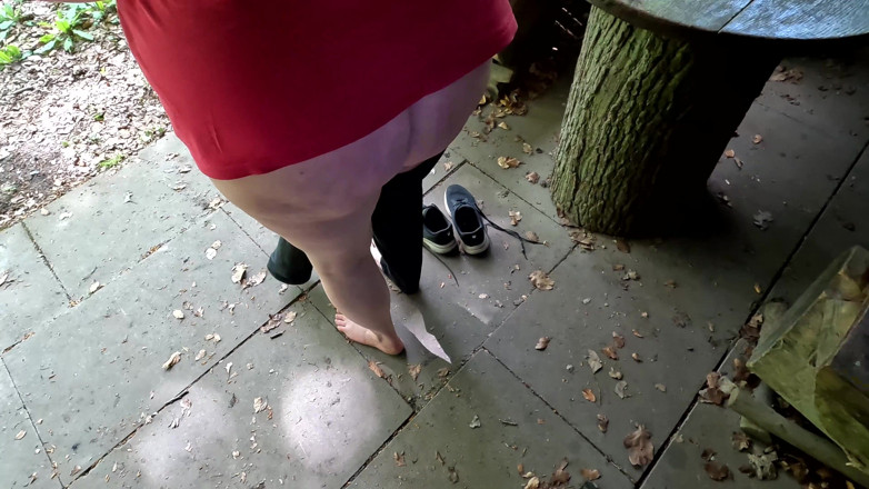Bouncy Tits Action: Bicie piersi i biczowanie warg sromowych na Pikniku