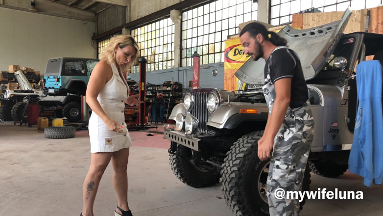 My Wife Luna: The mechanic has a huge cock