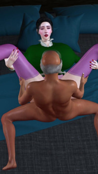 Tante semok kulit putih 3d menggoda pria tua untuk ngentot memek bebasnya