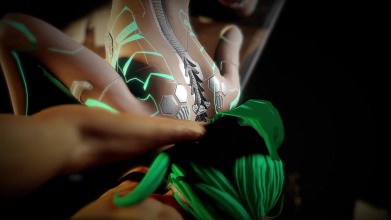 Wraith ward: Sex bot în arestul poliției cu vedere la persoana 1 - Parodia Cyberpunk