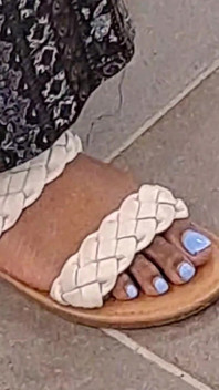 Behind Her Big Booty N Pretty Feet N Blue