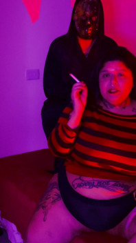 BBW Smoking with a Ghost: Halloween Fetish - 4K