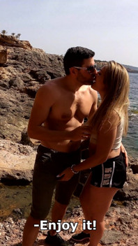 Naughty Spanish Amateur Couple Persuades Me to Have a Threesome in Outdoors