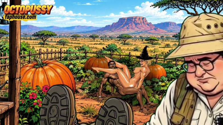 Octopussy Lovers Club: Pumpkin Hookup in Africa: White American Wife Rides Big African...
