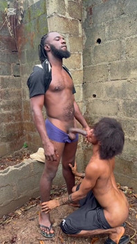 Big Black Nigerian Cock on Public