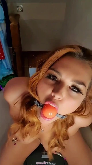 Mandy Foxxx: Tied up Gagged & Nipples Clamped on Sybian Machine