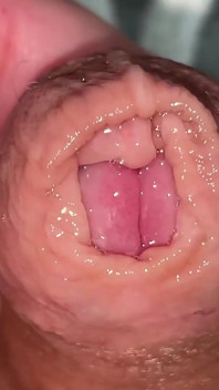 Small Juicy Uncut Cock Gets Out of Pants Playing with Foreskin