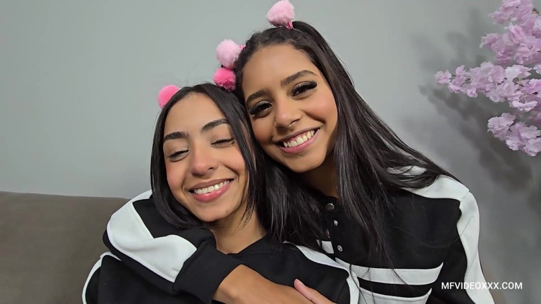 MF Lesbian: Playful Kisses Between Schoolgirls