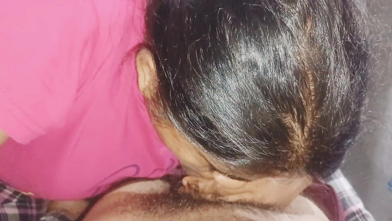 Sexy_girl_nehu: Indian Bhabhi Cum in Mouth Blowjob Sucking Stepbrothers Big Dick