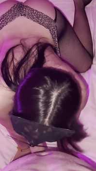 Stepsister Seduced for Rough Creampie with Leopard Lingerie and Cat Mask