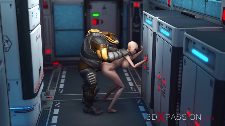 3dxpassion: Alien-sex im Mars-basislager! Eine heiße geile frau bekommt das analficken