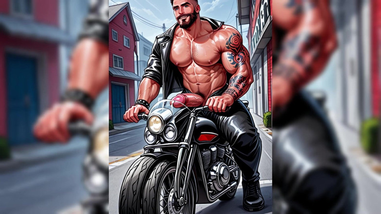 Erotic Man: Ai motociclista gay homens slideshow