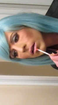 Young Andyann Doing Her Lipstick in First Transformation Training.