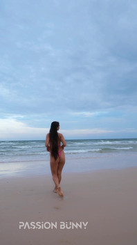 Sexy Pink Bikini and My Nice Chill on White Sand Beach