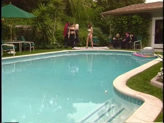 Vintage Usa: Vintage scopata di figa in piscina