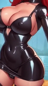 Des tenues sexy essayent et dansent ! Gros seins taquins et corps parfait ! Caricature