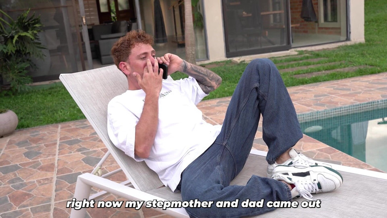 Kataleya Gil: Stepmom Finds Her Stepson Masturbating in the Pool and Volunteers