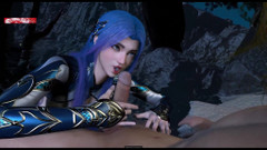 X Hentai: Modrovlasá Fantasy.exe: Bohyně Unleashed - 3D animace Hentai