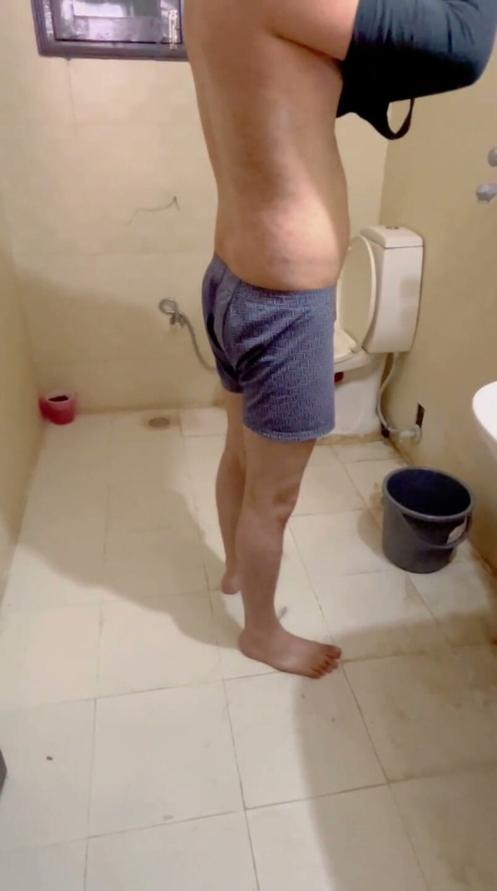 RockyBigBull: Morning Bathroom Penis Shave - Close-up Shaving with Foam Desi Solo