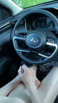 Front Seat, Uncut Cock, Finish in the Car