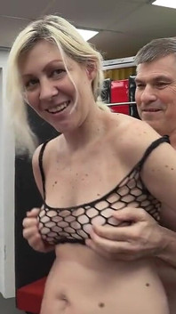 Sunny Sun in Fishnet Lingerie Gets Fucked Hard