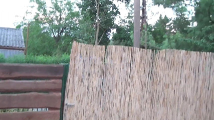 Cum Outdoor: Fucking the skinny girl on the trash can