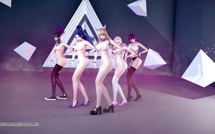 3D-Hentai Games: [MMDの] STAYC - RAN2Uアーリアカリカイサイブリンセラフィーンホット裸のダンスKDAリーグオブレジェンド