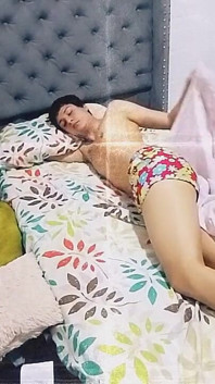 Old Video, Someone Records Me Sleing Naked and My Cock Gets Hard Part 1 Femboy Hard Cock