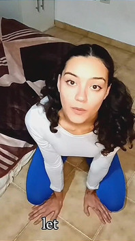 Sexy Latina Girl on Her Knees Asking You to Fill Her Mouth with Milk
