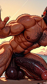 Rock Hard Men Ai Art
