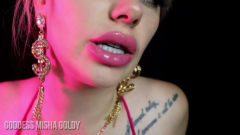 Goddess Misha Goldy: Latihan ketagihan bibir! Menjadi benar-benar otak dibasuh! Goon &amp; Jerk 3