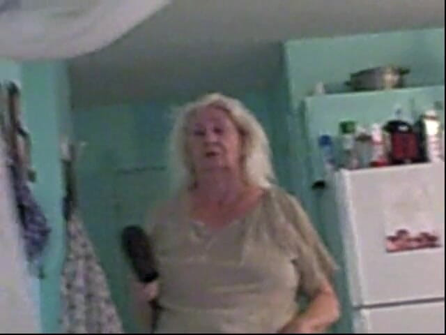 BBW nurse Vicki adventures with friends: Granny blows her hair