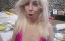 Larisa Cum: I'm a Very Hot Blonde in Pink Latex and Playing...